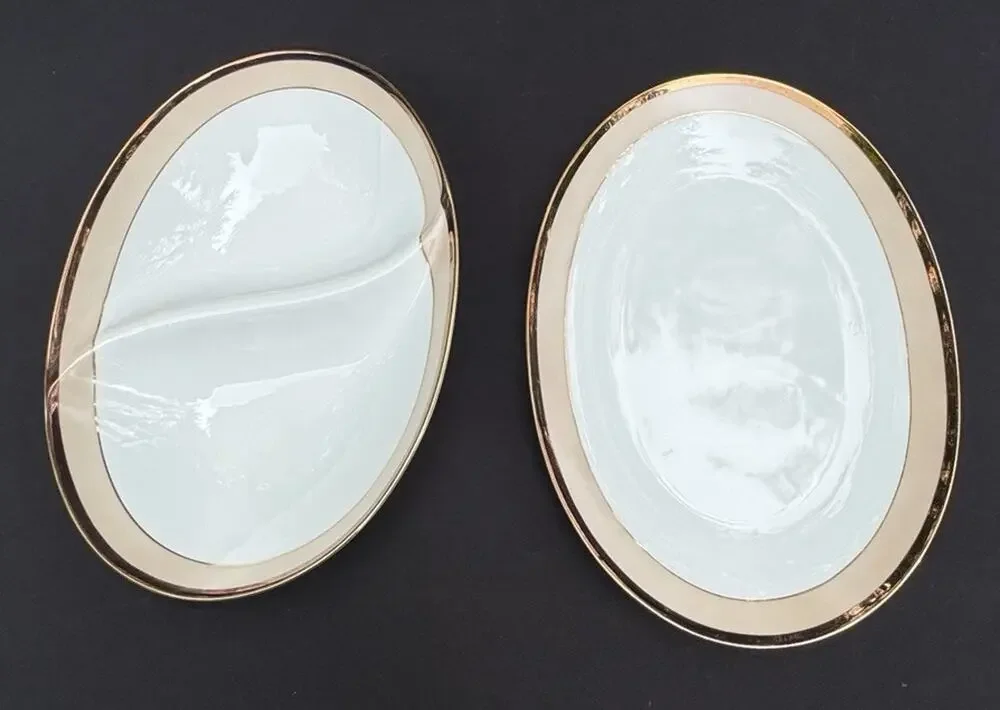 2 Vintage 1960’s Sango Trousseau China - Oval Serving Bowls 1 Divided EUC -A84